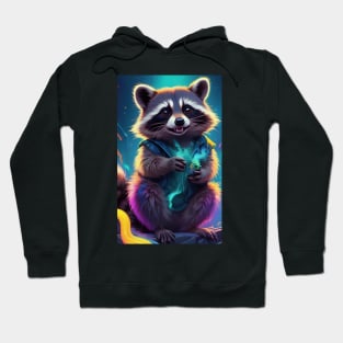 Colourful Racoon Hoodie